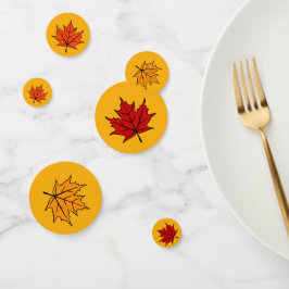 Confeti Hojas de arce de otoño