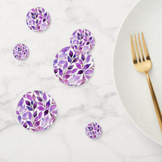 Confeti Hojas Purpura