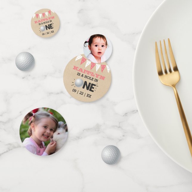 Confeti Hole In One Chicas Golf 1er cumpleaños Par-tee (Grupo)
