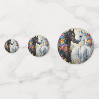 Confeti Horses framed in flowers 