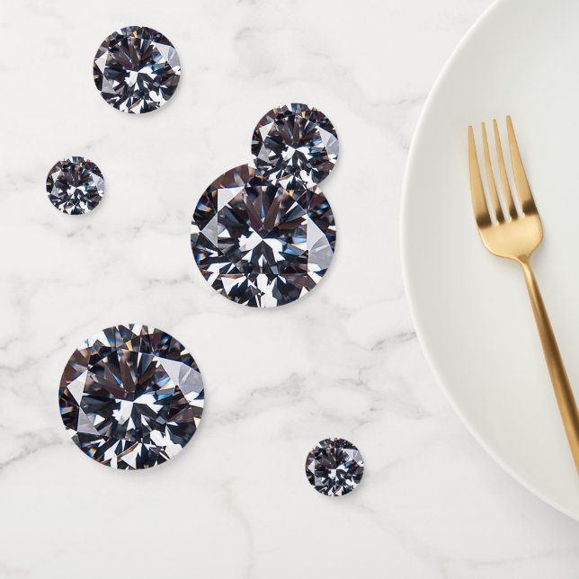 Confeti Imagen de diamante elegante con facetas (Grupo)