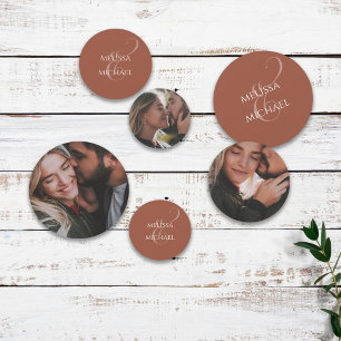 Confeti Imagen de Terracotta Greenery Ampersand Script
