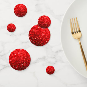 Confeti Impresión falsa de Ruby-Red