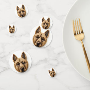 Confeti Inspiración en 3D del perro maliní belga