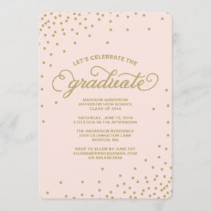 Confeti Invitación a la fiesta de graduación