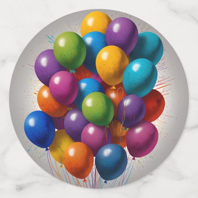 Confeti Invitación de cumpleaños feliz (Reverso grande)