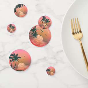 Confeti Isle tropical Sunrise Boda Pink ID581
