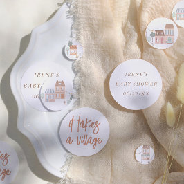 Confeti It Takes A Village Cute Gender Neutral Baby Shower