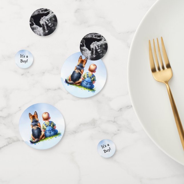 Confeti It's a Boy! | Ultrasonido personalizado de Baby Sh (Grupo)