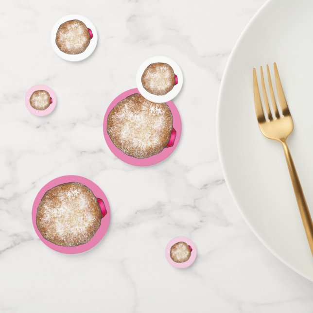 Confeti Jelly Donut Doughnut Hanukkah Chanukkah Sufganiyah (Grupo)