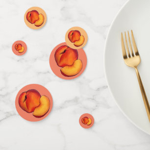 Confeti Juicy Ripe Summer Peach Peaches Stone Fruto