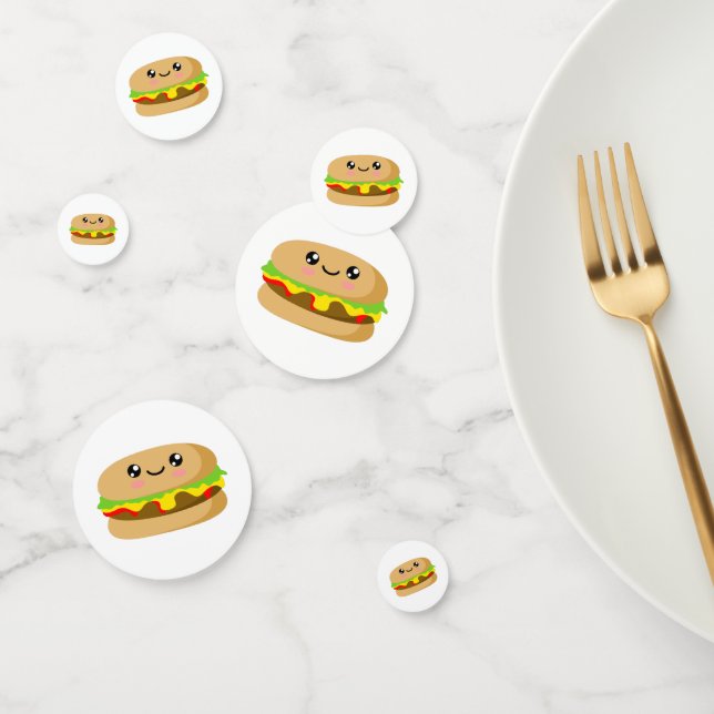 Confeti Kawaii Burger (Grupo)