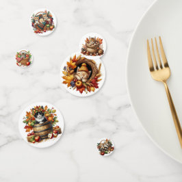 CONFETI KITTENS Y GATOS TEMÁTICOS DEL OTOÑO ADORABLE