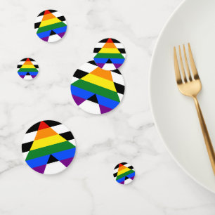 Confeti La bandera de aliado heterosexual de SlipperyJoe c