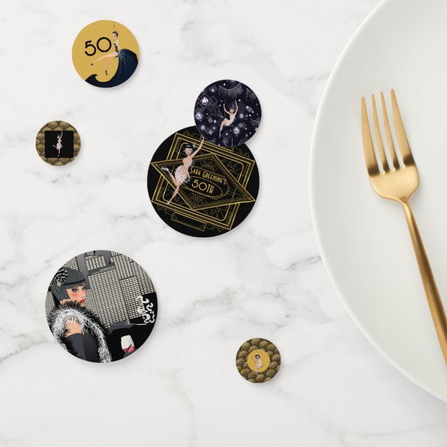 Confeti La gran Gatsby de los 20's Flapper en 1920 (Grupo)