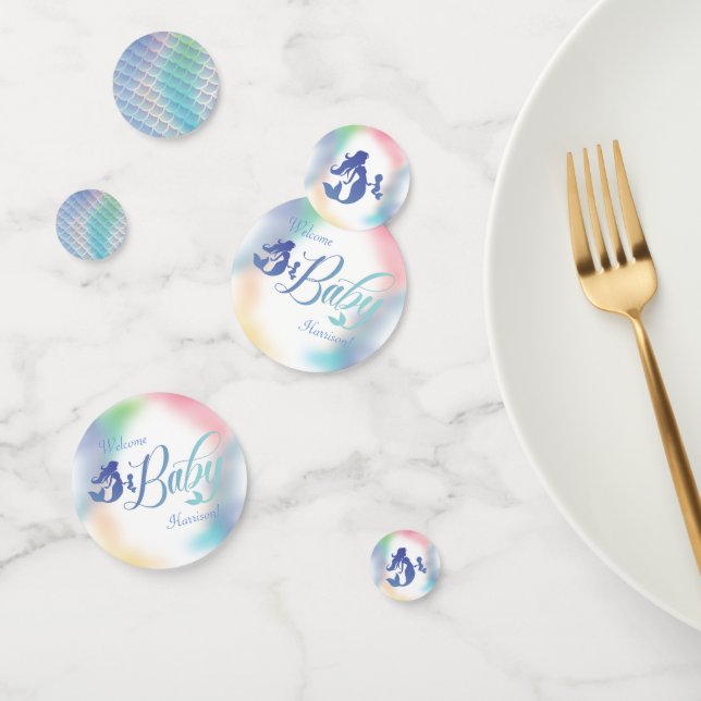 Confeti La sirena Baby Shower Under the Sea Pastel (Grupo)