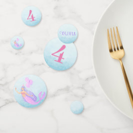 Confeti La sirena bajo el mar Edad Chica de cumpleaños azu