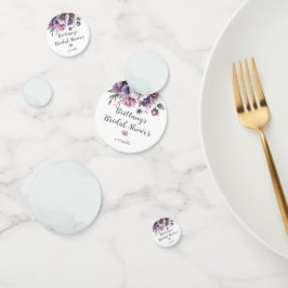 Confeti Lluvia de Boda Lavanda y Floral Verde