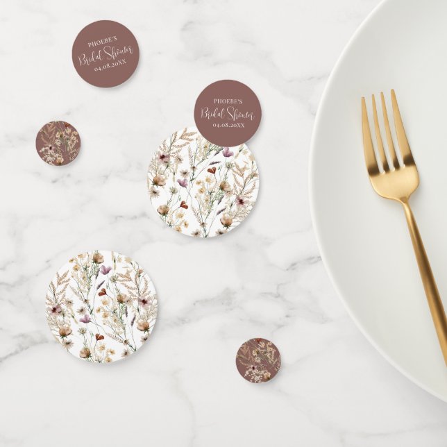 Confeti Lluvia de flores silvestres en acuarela para la no (Grupo)