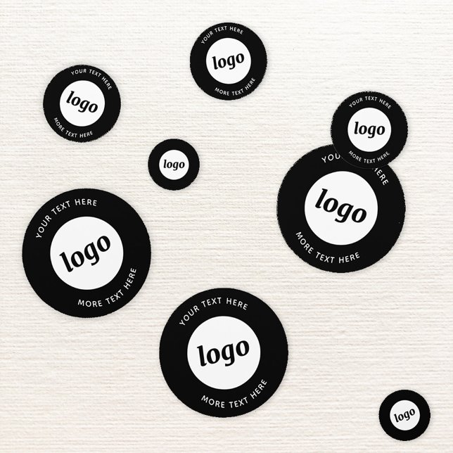 Confeti Logotipo con promoción de negocios de texto (Logo with custom text business promotional confetti)