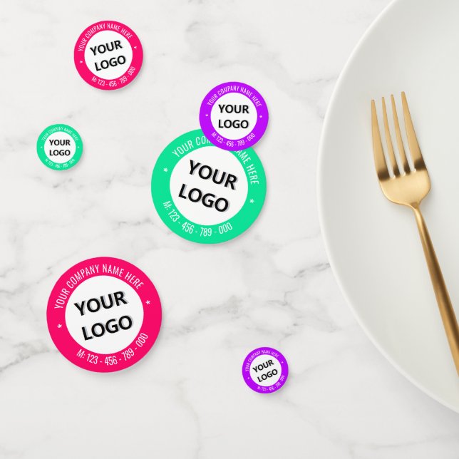 Confeti Logotipo personalizado o foto y texto confeccionan (Grupo)