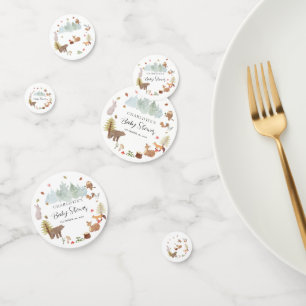 Confeti Los animales de Woodland caen en Baby Shower