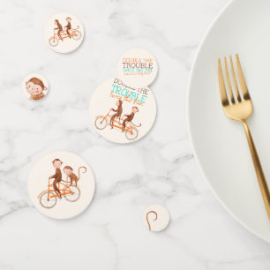 Confeti Los gemelos Baby Shower cute el doble problema de