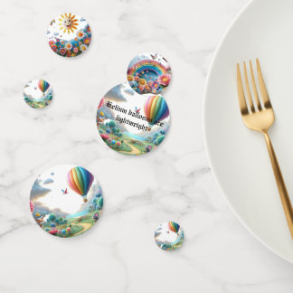 Confeti Los globos de helio son ligeros