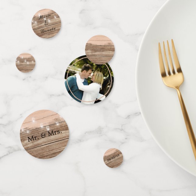 Confeti Madera rosa y linternas rusas (Grupo)