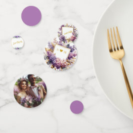 Confeti Magnífica tabla de fotos de viñas de lavanda