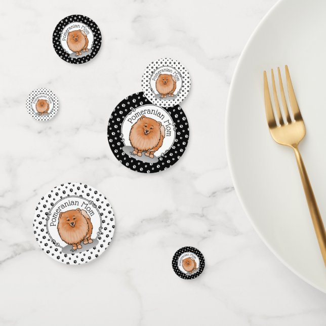 Confeti Mamá panomana Pom Mom (naranja roja) (Grupo)