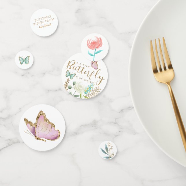 Confeti Mariposa Baby Shower Floral Garden (Grupo)