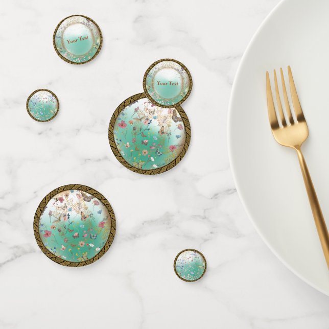 Confeti Mariposa verde de jardín (Grupo)