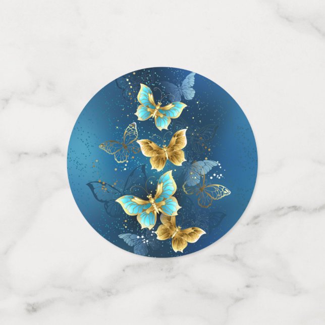 Confeti Mariposas doradas (Reverso pequeño)