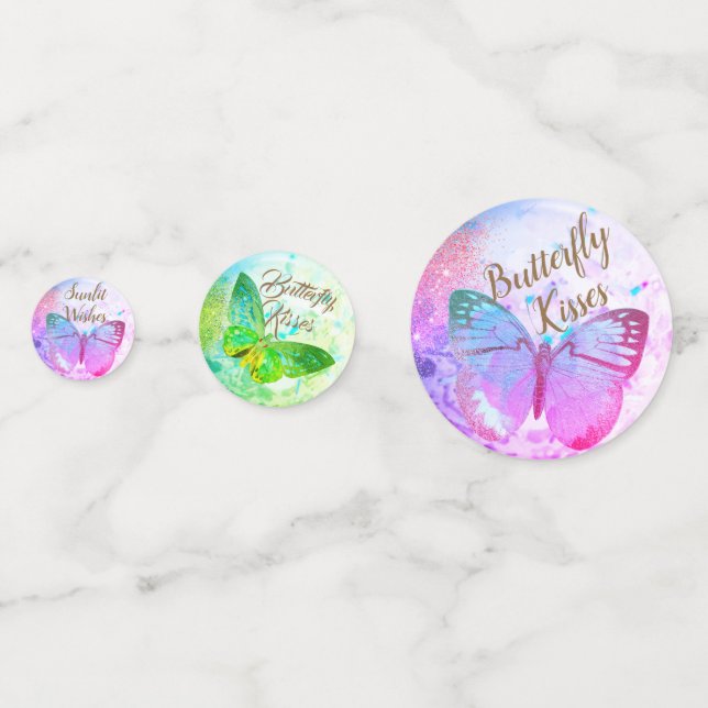 Confeti Mariposas Opal Golden Rainbow Shimmer (Anversos)