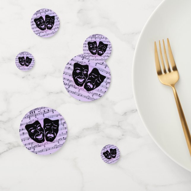 Confeti Máscaras de teatro y música púrpura (Grupo)