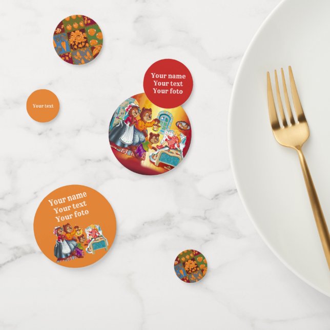 Confeti Masha y 3 osos de cuento de hadas (Grupo)