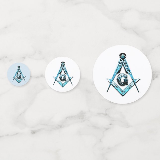 Confeti Mentes masónicas (azul brillante) (Anversos)