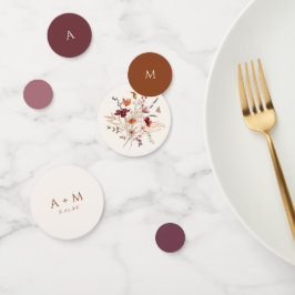 Confeti Mesa de Boho WIldflower Elegante para la boda