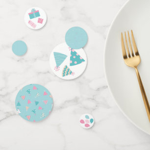 Confeti Mesa de cumpleaños de animales bebés lindos en jar