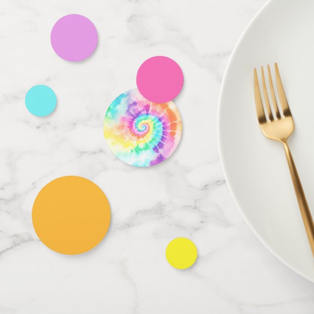 Confeti Mesa de cumpleaños del hippie del arcoiris del tin (Grupo)