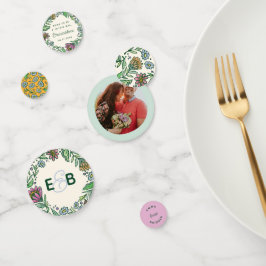 Confeti Mesa de Desayuno Floral Escandinavo Artístico para