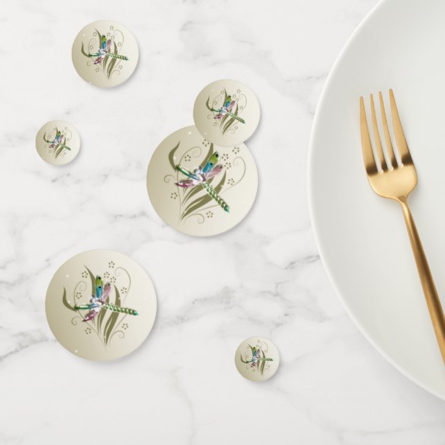 Confeti Mesa de ducha de la ducha de la ducha de la libélu (Grupo)