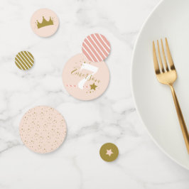 Confeti Mesa de fiesta de cumpleaños de princesa rosa