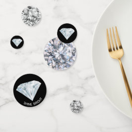 Confeti Mesa de piedras preciosas de diamantes elegantes