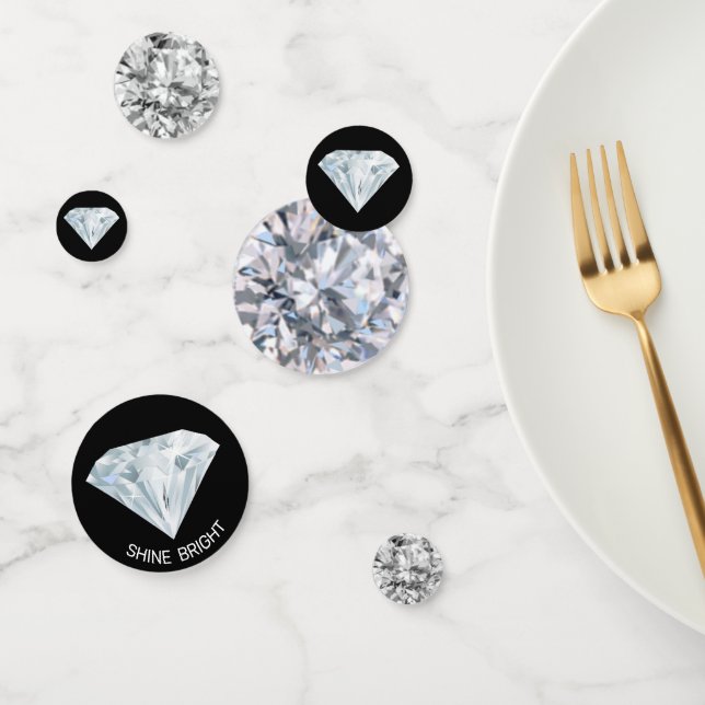 Confeti Mesa de piedras preciosas de diamantes elegantes (Grupo)