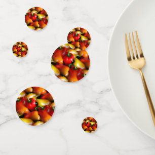Confeti Mesa de pimientos rojos y amarillos