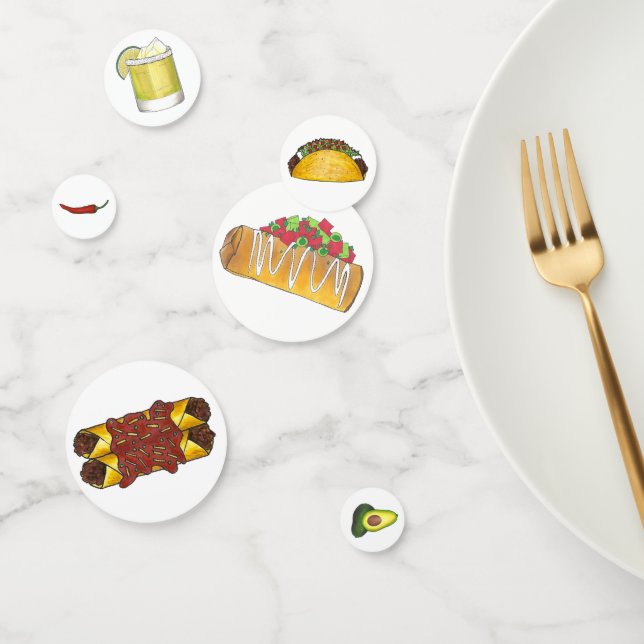 Confeti México México Tex Mex Food Taco Enchilada Chimicha (Grupo)