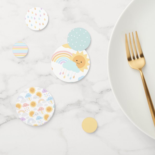 Confeti Mi pequeño sol llueve y nubes se contraen (Grupo)