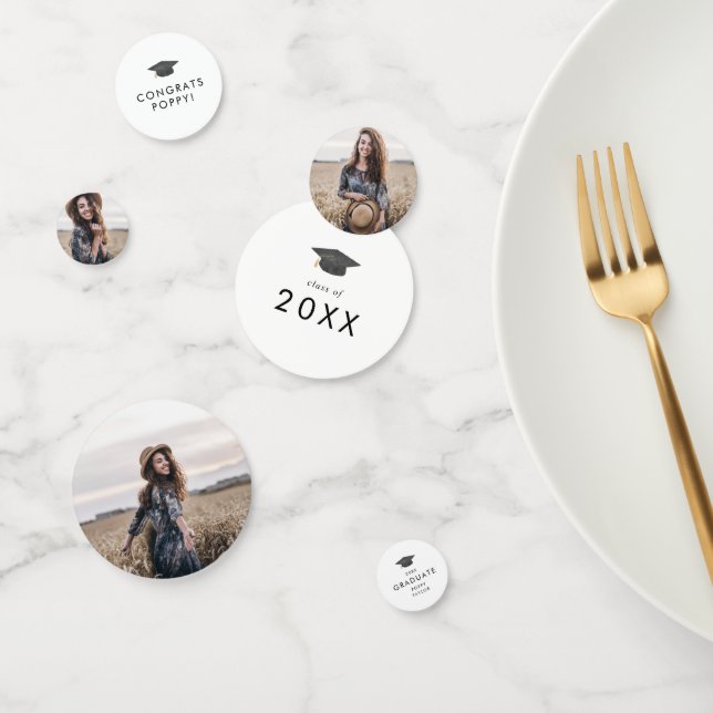 Confeti Moda Grad Cap Congrats Grad Graduation Photo (Grupo)